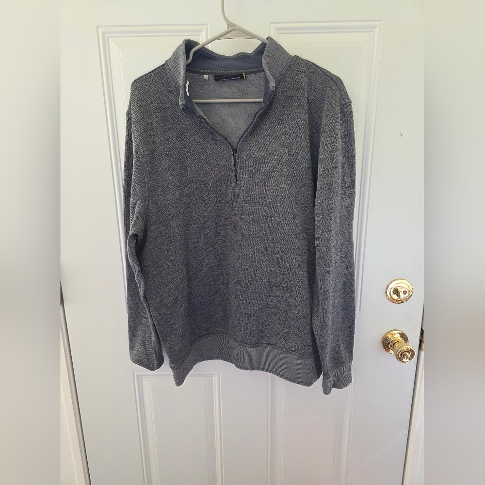 Men's Gray Under Armour Half-Zip Sweater Size Large